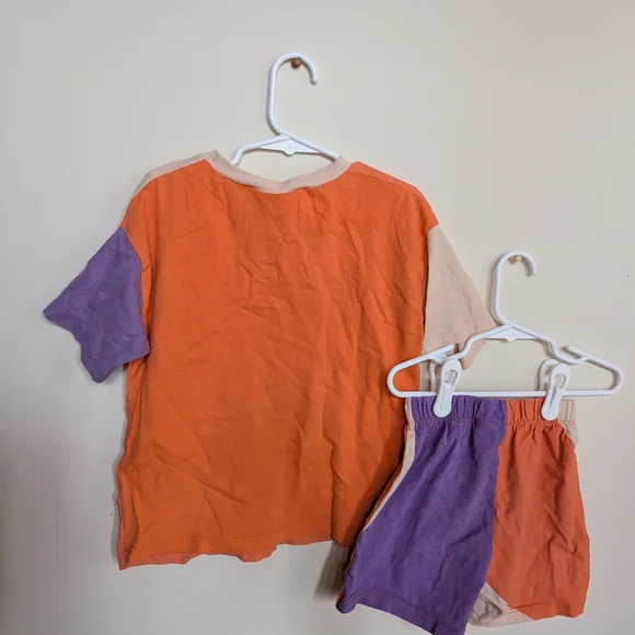 Zara Trendy Kids' Orange and Purple Shorts Set 4-5Y - Picture 5 of 5